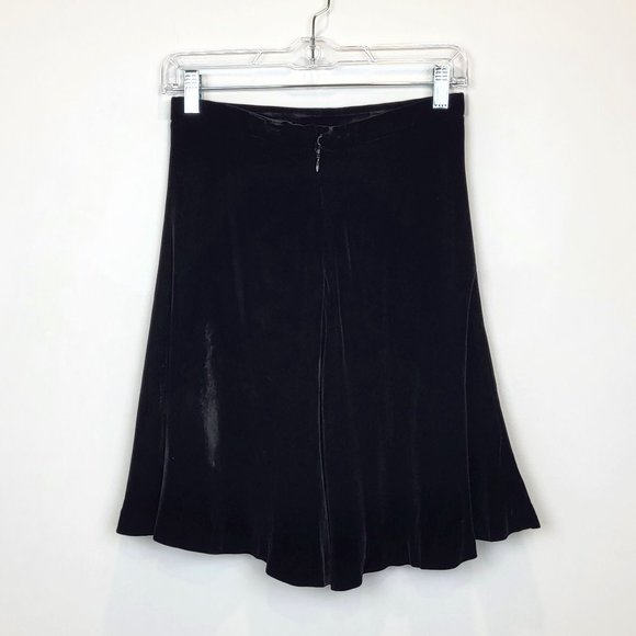 Patricia Moss Black Velvet Swingy Flared Skirt, Size 6 Petite, GUC - Picture 2 of 9